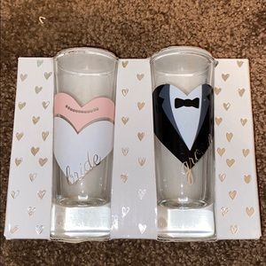 Bride and Groom tall shooter glasses